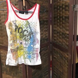 Chesley red and white top